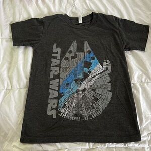 Star Wars millennium falcon kids t-shirt. Dark grey, size M. Like new!!
